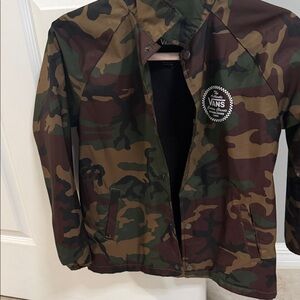 Vans Green and Brown Camo Jacket